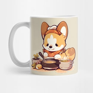 Cute Corgi Cooking Mug